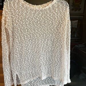 Aeropostale Elegant rose gold Cream Knit mesh Women's Top